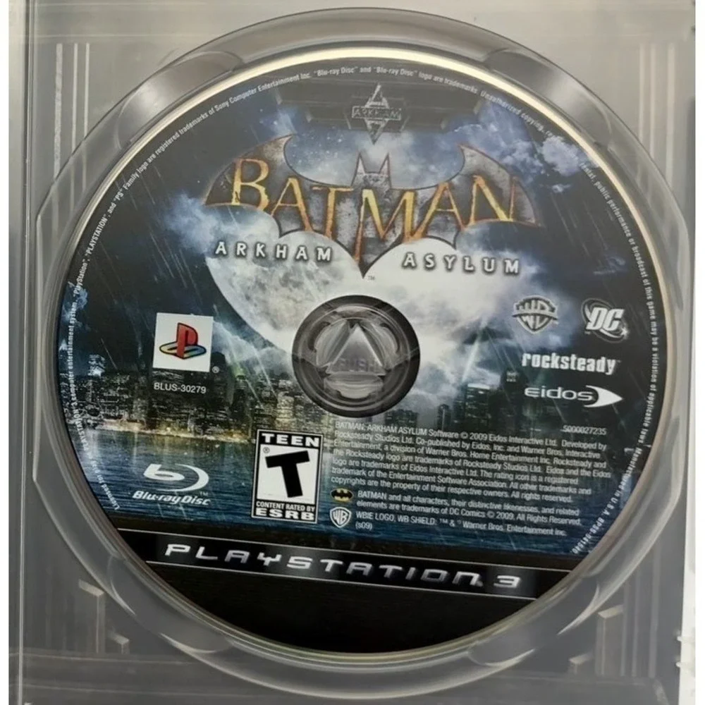 Batman Arkham Asylum (Sony‎ PlayStation 3, 2009) Complete CIB Case Disc Manual